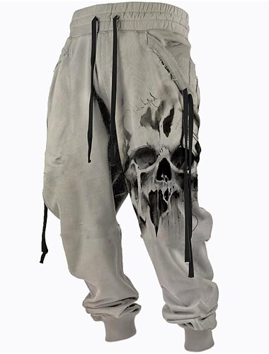  Per uomo Pantaloni della tuta Pareggiatore Pantaloni A cordoncino Tasche laterali Vita elastica Stampe astratte Comfort Traspirante Sportivo Informale Giornaliero Misto cotone Spugna Streetwear