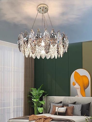  60 cm anheng lanterne design lysekrone krystall galvanisert