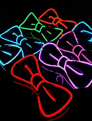  Nœud papillon lumineux LED lumière réglable accessoires de costume de carnaval pour décoration lumineuse mariage festival fourniture pour fête lumineuse