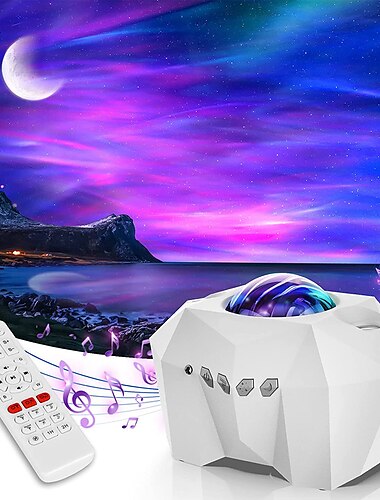 προβολέας γαλαξίας aurora light star προβολή με ηχείο μουσικής Προβολέας νυχτερινού φωτός με προβολέα φεγγαριού βόρειο φως για κρεβατοκάμαρα/αίθουσα παιχνιδιών/οικιακό θέατρο/οροφή