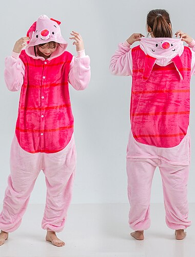  Barn Vuxna Figur Onesie kostym Karnevalsdräkt Gris Onesie-pyjamas Kigurumi pyjamas För Herr och Dam Pojkar och flickor Karnival Tecknad serie