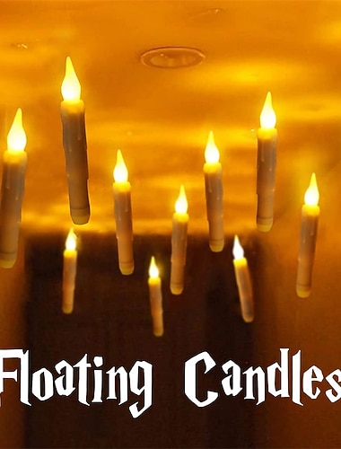 12st svävande julljus med fjärrkontroll led flamlösa ljus hängande flamlösa ljusstakar led taper ljus med krokar flimrande batteridriven för halloween kyrka hem jul   12st svävande julljus med fjärrkontroll led flamlösa ljus hängande flamlösa ljusstakar led taper ljus med krokar flimrande batteridriven för halloween kyrka hem jul