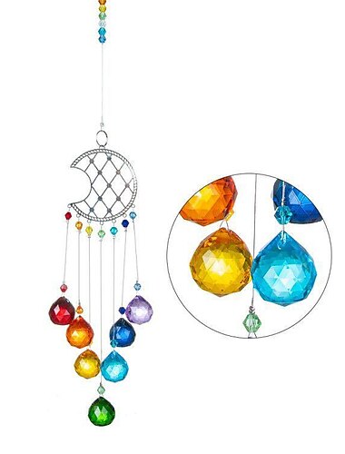  Acchiappasogni colorato vita di albero acchiappasogni con cristallo colorato regalo fatto a mano appeso a parete arredamento arte campanelli eolici auto appeso ciondolo casa