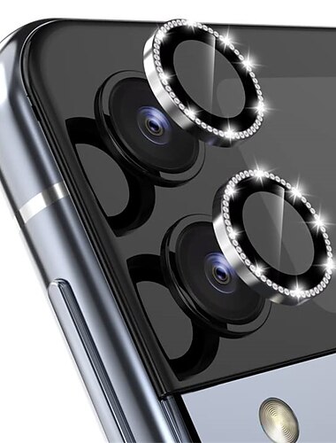  1 Set Kamera Schutzfolie Für Samsung Galaxy Z Flip 7 Z Flip 5 Z Flip 4 Gehärtetes Glas Aluminium-Legierung 9H Härte Anti-Fingerprint Diamant Kratzfest