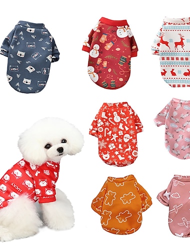  παλτό σκύλου, φθινόπωρο και χειμώνας χριστουγεννιάτικα κατοικίδια ζεστασιά ρούχα σκυλιών ρούχα για κατοικίδια χριστουγεννιάτικα πάχυνση δύο ποδιών πουλόβερ σκύλου ρούχα σκύλου