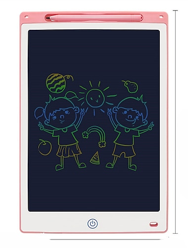  LCD-Schreibtablett 12 Zoll Kinder Zeichenblock und Doodle Board für Kinder mit farbenfrohen und helleren Linien tolle Lernspielzeuggeschenke für 3 4 5 6 7 jährige Jungen Mädchen