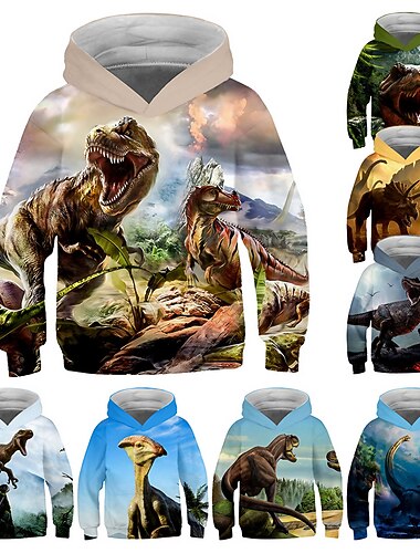  bambini ragazzi felpa con cappuccio animale casual stampa 3d manica lunga attivo 2-12 anni inverno bianco