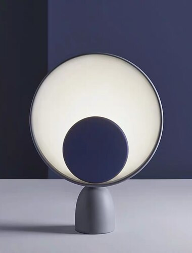  lampada da tavolo a led orbita luci, blu navy 35cm 20w lampada da comodino
