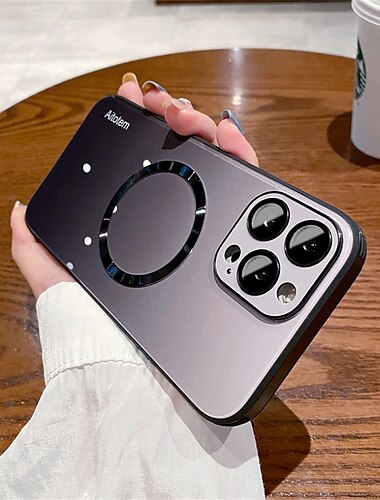  Funda para Apple iPhone 16 iPhone 15 Pro Max Plus iPhone 14 13 12 Pro Max Mini con MagSafe y protector de pantalla soporte para carga inalámbrica diseño de vidrio templado de color degradado
