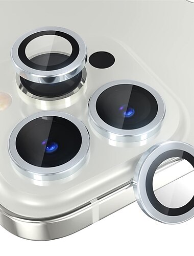  1 Satz Kamera Schutzfolie Für Apple iPhone 16 iPhone 15 Pro Max Plus iPhone 14 13 12 11 Pro Max Plus Mini SE Aluminium-Legierung 9H Härtegrad Anti-Fingerprint Diamant Kratzfest
