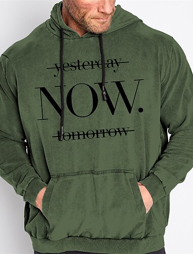  Herr Plusstorlekar Pullover Hoodie Sweatshirt Stor och lång 3D-utskrift Huva Ficka Långärmad Vår & Höst Mode Streetwear Grundläggande Bekväm Arbete Dagliga kläder Blast