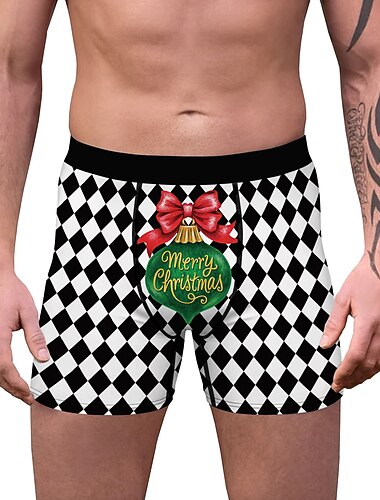  kerstcadeau Boxer shorts Ondergoed Voor heren Kerstmis Volwassenen Kerstmis Carnaval Maskerade kerstavond Kerstmis Feest