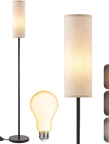  Moderne Stehlampe im Wohnzimmer Stofflampenschirm Hochmastlampe im Schlafzimmer 65 Zoll hohe Lampe, geeignet für Büro, Kinderzimmer, Lesen und Heimdekoration