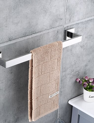  Μπάρα πετσετών μπάνιου, κρεμάστρα για πετσέτες από ανοξείδωτο ατσάλι sus304 για μπάνιο, αξεσουάρ μπάνιου ράβδος πετσετών βαρέως τύπου θήκη για πετσέτες τοίχου (χρώμιο)