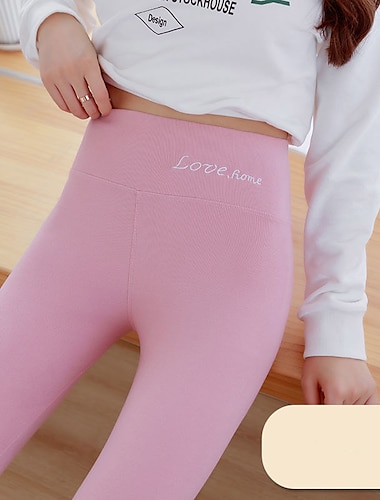  Damen Strumpfhosen Leggins Thermische Unterwäsche Modisch Knöchellänge Hoher Taillenbund Glatt warm Bauchkontrolle Kolbenheber Hochelastisch Casual Hautfarben Schwarz Rosa Purpur Dünn