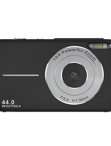  Digitalkamera 1080p 44MP Vlogging-Kamera mit LCD-Bildschirm 16-facher Zoom kompakte tragbare Mini-wiederaufladbare Kamera Geschenke für Studenten, Teenager, Erwachsene, Mädchen, Jungen