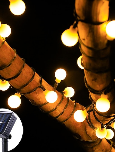  mini globe lichtslingers solar led fairy lichtslingers waterdicht 12 m 7 m 6.5 m 8 modi verlichting buiten tuin decoratie licht kerstboom hangende lichten balkon tuin bruiloft feest vakantie decor