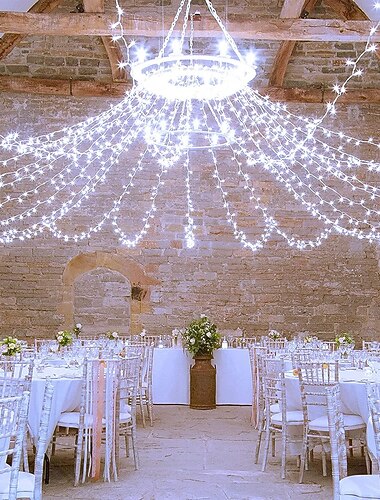  guirlandes de noël en plein air 20m 200leds 8 modes plug in décorations de noël lumières blanches chaudes cour de fête jardin décor de noël éclairage ac220v 230v 240v prise ue