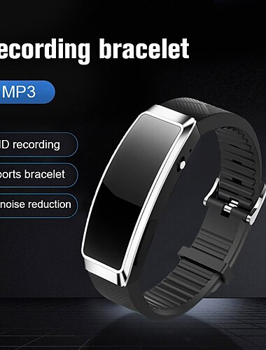  registratore vocale digitale portatile hd braccialetto indossabile supporto lettore musicale registrazione intelligente automatica braccialetto sportivo per l'apprendimento della riunione in