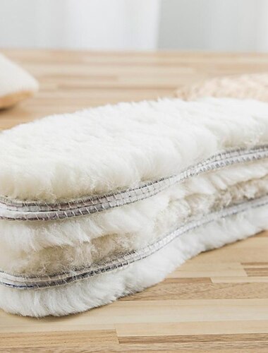  zachte imitatiebont binnenzolen voor warmte en comfort – gevoerde voering voor laarzen, schoenen en pantoffels – unisex design voor de winter