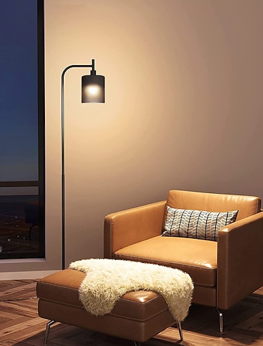  led vloerlamp met hangende matglazen kap en unieke intelligente of tweekleurige led lamp geschikt voor hoogpolige lamp in slaapkamer woonkamer en kantoor ac220v ac110v