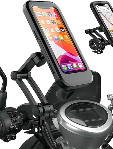  Telefoonhouder voor motorfiets Telefoonmontage fiets Vouwbaar Waterbestendig Verwijderbaar Telefoon houder voor Motorfietsen Fietsen Compatibel met: Mobiele telefoons van minder dan 6,8 inch Mobiele