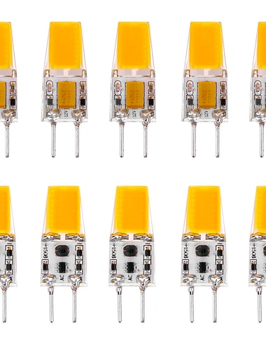  LED-Bi-Pin-Lichter 10pcs gy6.35 5w LED-Kerzenlichter LED-Maislichter 500 lm Kolbenperlen warmweiß weiß ac/dc 12v Kristall-Kronleuchter Lichtquelle energiesparende und umweltfreundliche Glühbirne