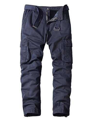  Men's Cargo Pants Cargo Trousers Trousers Work Pants Multi Pocket 6 Pocket Plain Comfort Breathable Streetwear Vintage ArmyGreen Black Micro-elastic