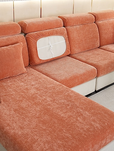  Funda elástica para cojín de asiento de sofá, funda elástica para sofá seccional, sillón de dos plazas, 4 o 3 plazas, en forma de L, sólida, suave, duradera, lavable