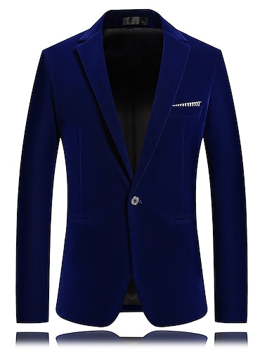  giacca blazer casual da uomo blazer taglie forti vestibilità standard standard tinta unita monopetto a un bottone nero bordeaux blu navy blu 2024