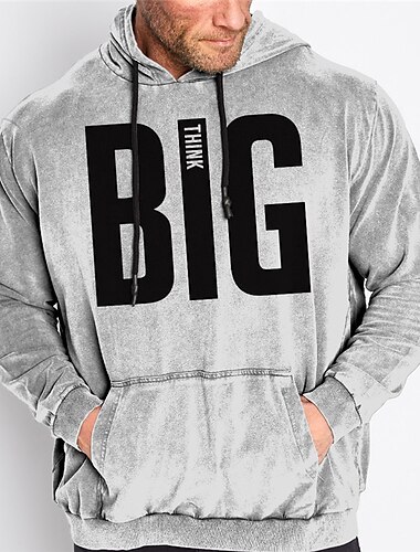  Herr Plusstorlekar Pullover Hoodie Sweatshirt Stor och lång 3D-utskrift Huva Ficka Långärmad Vår & Höst Mode Streetwear Grundläggande Bekväm Arbete Dagliga kläder Blast
