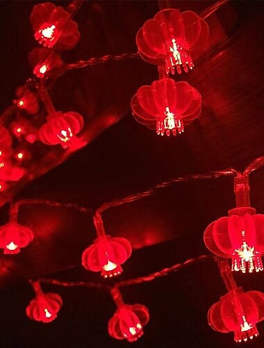  lanterna rossa luci stringa 6m 40led decorazione felice anno nuovo nodo cinese luci stringa decorazioni di nozze decorazione cinese del festival di primavera