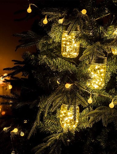  2ks solární světla zednická sklenice 30 led pohádkových světel venkovní voděodolná lucerna světluška zahradní trávníková světla vánoční svatební párty dovolená zahradní dekorace