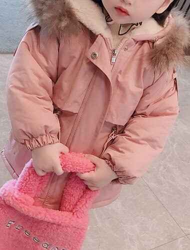  幼児 女の子 パーカー 純色 ファッション アウトドア コットン コート アウターウェア 3～7歳 秋 ブラック ピンク ブルー