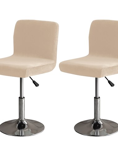  Bar Stool Cover Burgundy Counter Stool Pub Chair Slipcover for Dining Room Velvet Barstool Protector Covers Slipcover Parson Chair Covers Set of 2, Thick Soft Style