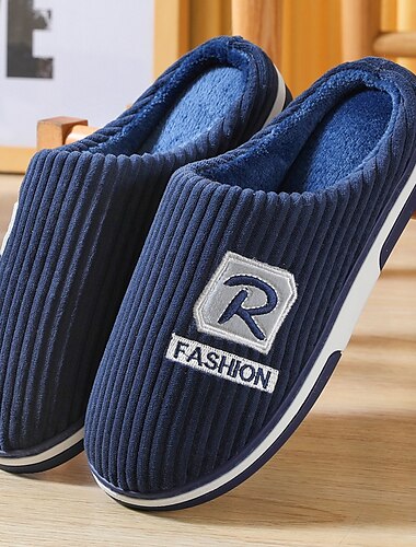  Kuschelige Hausschuhe für Herren mit weichem Plüschfutter – warme Schlupfschuhe für Komfort im Winter