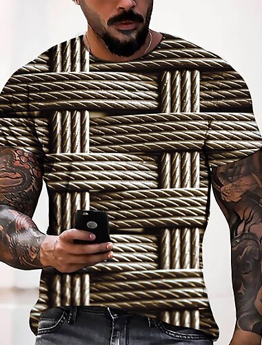  Per uomo Pop art maglietta Magliette Manica corta maglietta Stampa 3D Rotonda Camicia Di tendenza Fantastico Originale Informale Giornaliero Fine settimana Blu Marrone Verde Estate Abbigliamento