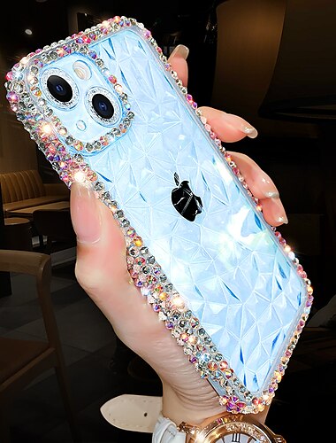  Handyhülle für iPhone 16e iPhone 15 Pro Max Plus iPhone 14 13 12 11 Pro Max Plus Kristallklar Non-Yellowing Stoßfest Rhinestone Silikongel Silikon