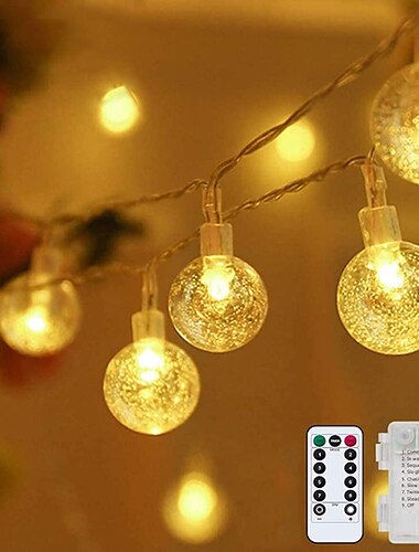  julestjerne fe string lys batteridrevet 10m 80led med fjernkontroll for innendørs utendørs hjemmefest hage uteplass bryllup juletre hengelys julepynt lys