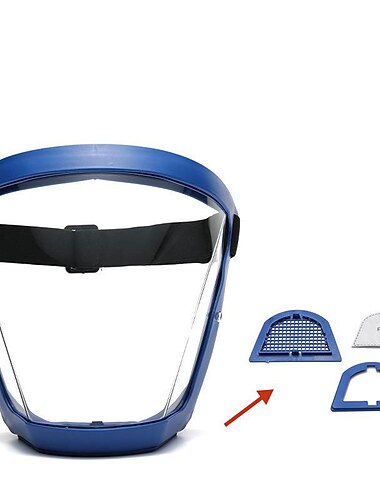  super beschermend anti-condens gelaatsscherm, unisex hd transparant volledig gelaatsscherm, herbruikbare oog-, neus-, mondbescherming