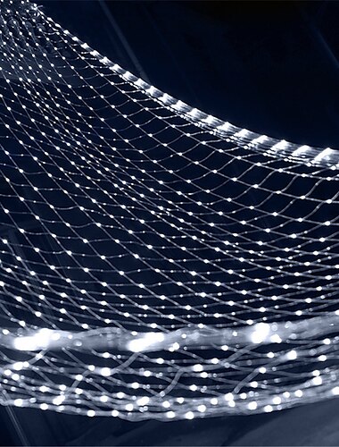  Neue LED-Netz-Mesh-Fee-Lichterkette LED Lichternetz Außen , 8 x 10, 6 x 4 m flexible Fenstervorhang-Feiertagsbeleuchtung für Party, Hof, Garten, bunte Dekoration, Beleuchtung, EU-US-AU-UK-Stecker