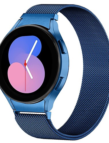  Kellon ranneke varten Samsung Watch 7/6/5/4 40/44mm, Galaxy Watch 5 Pro 45mm, Galaxy Watch 4/6 Classic 42/46/43/47mm, Watch 3, Active 2, Gear S2 Ruostumaton teräs Korvaus Hihna 20mm Milanolainen