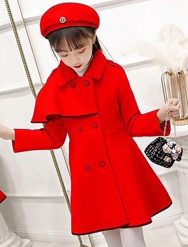  冬服　女の子 子ども服 キッズコート コート　アウター　裏起毛　厚手 防寒 通学 長袖 アウトドア お出かけ おしゃれ　カジュアル 可愛い