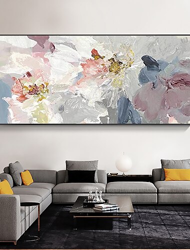  Manuell Handgemacht Hang-Ölgemälde Handgemalte Horizontales Panorama Abstrakt Landschaft Modern Realismus Fügen Innenrahmen