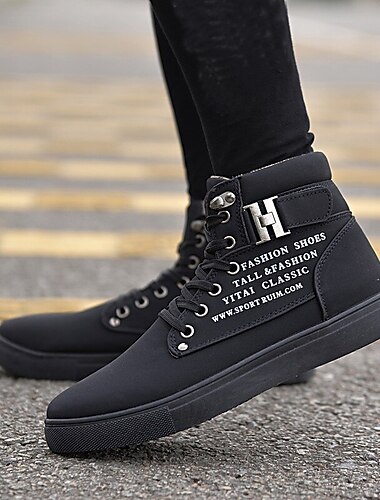  pánské hnědé vysoké tenisky se šněrovacím designem a detailem přezky pro běžné nošení a streetwear