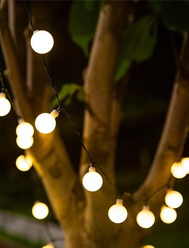  mini globus strenglys solcelle LED fe string lys julelys 12m 100led 5m 20led utendørs vanntett ip65 camping fleksible ferielys for hage julefest hage dekorasjon