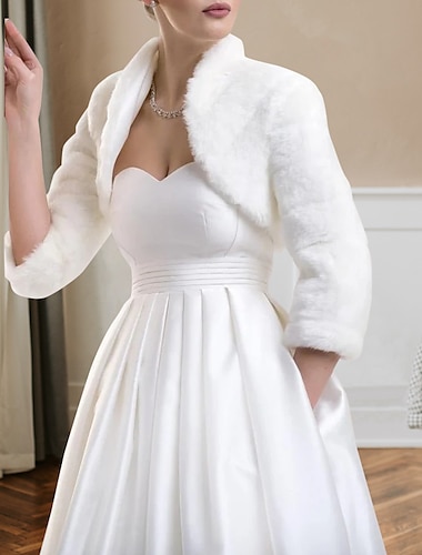  fehér műszőrme pakolások kendők női pakolás tiszta elegáns hosszú ujjú műszőrme őszi esküvői pakolások tiszta színnel az esti bulikra