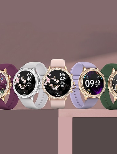  696 i70 Smartklokke 1.32 tommers Smartklokke blåtann Skritteller Samtalepåminnelse Søvnmonitor Kompatibel med Android iOS Unisex Håndfri bruk Meldingspåminnelse Kamerakontroll IP 67 31mm urkasse