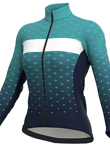  Dames Wielrenshirt Stip Lange mouw Fietsen Shirt Kleding Bovenlichaam met 3 achterzakken Bergracen Wegwielrennen Sneldrogend Reflecterende strips Achterzak Vochtregelerend Sport Zwart Wit Rood Kleding