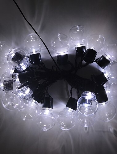  Globe Solar Lichterkette LED G50 Birne IP65 wasserdichte Outdoor-Girlande Gartenleuchte geeignet für Haus-Innengarten-Urlaubsbeleuchtung
